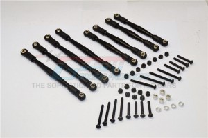 ALUMINIUM 4MM ANTI-THREAD UPPER LOWER LINK PARTS GMADE KOMODO - Black - KOM049-BK-BEBK