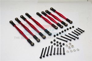 ALUMINIUM 4MM ANTI-THREAD UPPER LOWER LINK PARTS GMADE KOMODO - Red - KOM049-R-BEBK