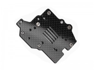 CARBON FIBER ESC TRAY MAX6 MAX8 SPEKTRUM 150A FOR ARRMA 1/8 KRATON TYPHON 6S BLX - RS-ARAC4081/BK