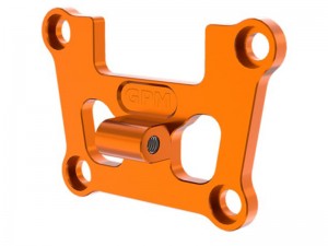 GPM TXMM008 7075 ALLOY FRONT BULKHEAD MOUNT STRENGTHEN FOR 1/10 TRAXXAS MINI MAXX MONSTER 107154-1 - TXMM008-OR