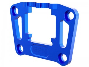 GPM TXMM009 7075 ALLOY REAR BULKHEAD MOUNT STRENGTHEN FOR 1/10 RC TRAXXAS MINI MAXX MONSTER 107154-1 - BLUE - TXMM009-B