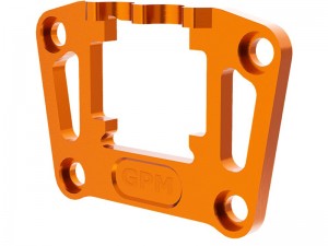 GPM TXMM009 7075 ALLOY REAR BULKHEAD MOUNT STRENGTHEN FOR 1/10 RC TRAXXAS MINI MAXX MONSTER 107154-1 - ORANGE - TXMM009-OR