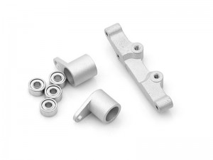ALUMINUM STEERING ASSEMBLY LOS-1761 For RC LOSI 1/24 Micro-B Buggy - SILVER - RS-LOS1761/SI