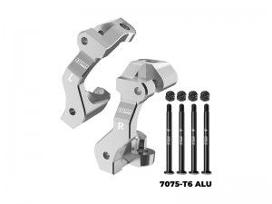 GPM TXMM019 7075 ALLOY FRONT CASTER BLOCKS 10732 FOR TRAXXAS MINI MAXX / MINI XRT / MINI SLASH - SILVER - TXMM019-S