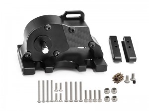 ALUMINUM TRANSMISSION LCG GEAR BOX FOR 1/10 AXIAL SCX-10 CAPRA TRAXXAS TRX-4 RC CRAWLER - RS-AXI2326/BK
