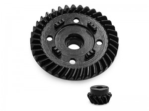STEEL FRONT / REAR DIFF RING &  PINION GEAR - 37 / 13T 8977 8978 FOR RC 1/10 TRAXXAS MAXX 2.0 / MAXX SLASH MONSTER TRUCK - REAR DIFF GEAR - TRX-8977/BK