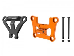 GPM TXMM08331 7075 FRONT BULKHEAD MOUNT STRENGTHEN & FRONT BUMPER SUPPORT MOUNT FOR TRAXXAS MINI MAXX MONSTER - TXMM08331-OR