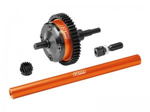 GPM TXMM4712 CARBON STEEL 7075 ALLOY CENTER COMPLETE DIFFERENTIAL FOR TRAXXAS MINI MAXX 107154-1 - ORANGE - TXMM4712-OR