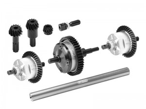 GPM TXMM3747 STEEL 7075 ALLOY FRONT & CENTRE & REAR COMPLETE DIFFERENTIAL 10780 FOR TRAXXAS MINI MAXX 107154-1 - SILVER - TXMM4712-S