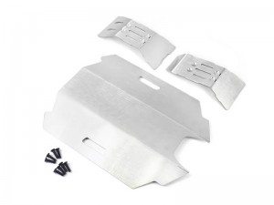 STAINLESS STEEL FRONT & REAR CENTER CHASSIS PROTECTOR PLATE ARA320815 FOR RC ARRMA 1/16 MOJAVE GROM ARA2304 ARA2304S ARA2104 - TZP-ARA320815