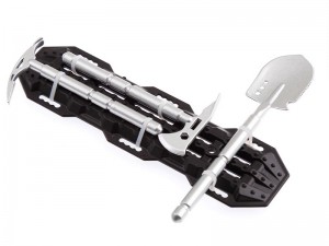 CRAWLER ACCESSORIES SHOVEL HAND TOOLS W. ESCAPE BOARD FOR 1/10 RC TRAXXAS TRX-4 AXIAL SCX-10 CRAWLER - RS-CA04/BKSI