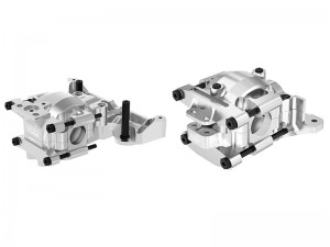 GPM 7075 ALLOY FRONT & REAR UPPER AND LOWER BULKHEAD 10729 10728 FOR TRAXXAS MINI MAXX MONSTER 107154-1 - SILVER - TXMM01213-S