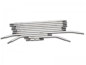 TITANIUM TC4 STEERING LINKS FRONT & REAR TIE ROD SET AXI-2221 AXI-2222 AXI-2223 FOR AXIAL 1/8 AXP8 GALAMON 2.2 CRAWLER AXI-1207T1 - RS-AXI-22212223