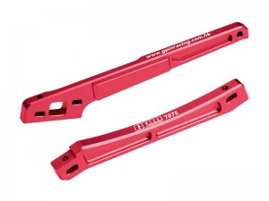 GPM MKV6016FR 7075 ALLOY FRONT AND REAR CHASSIS BRACE ARA320756 ARA320754 FOR ARRMA 1/8 KRATON 6S EXB V6 ARA8708V6 - RED - MKV6016FR-R