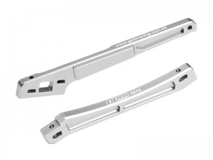 GPM MKV6016FR 7075 ALLOY FRONT AND REAR CHASSIS BRACE ARA320756 ARA320754 FOR ARRMA 1/8 KRATON 6S EXB V6 ARA8708V6 - SILVER - MKV6016FR-S