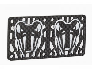 CARBON FIBER MOTOR HEATSINK PROTECTION PLATE 60 X 30mm FOR 1/10 RC COOLING FANS - TYPE D - RS-6030D/BK