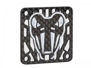 MOTOR HEATSINK CARBON FIBER PROTECTION PLATE 30 X 30 X 2mm - TYPE D - RS-3030D/BK