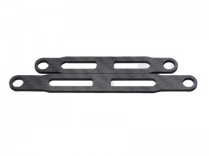 CARBON FIBER FRONT & REAR BODY POST SUPPORT PLATE  FOR 1/10 HNR H9804 FOXHOUND RALLY TRUCK - RS-H980402/BK