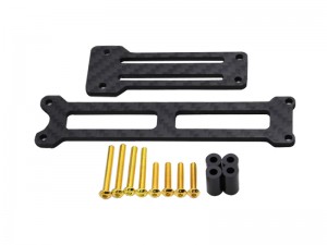 CARBON FIBER UPPER DECK SUPPORT PLATE 3mm FOR 1/10 HNR H9804 FOXHOUND RALLY TRUCK - RS-H980403/BK