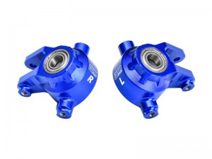 GPM TTJ021 7075 ALLOY FRONT STEERING BLOCKS 9037 FOR TRAXXAS 1/8 JATO 4X4 VXL / 1/10 BIGFOOT 4X4 / FORD F-150 RAPTOR R / Rustler 4X4 VXL / Slash 4X4 VXL / Stampede 4X4 VXL / Ford Fiesta ST Rally - BLUE - TJ021-B