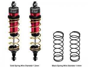 GPM TJ104F ALLOY FRONT SPRING SHOCK 104mm 7462 FOR 1/8 TRAXXAS JATO 4X4 VXL 90386-4 90154-4 - TJ104F-R-GD