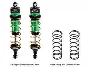 GPM TJ104R 6061-T6 ALLOY REAR ADJUSTABLE SPRING SHOCK 104mm 7462 FOR TRAXXAS 1/8 JATO 4X4 VXL 90386-4 - TJ104R-G-GD