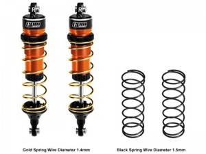 GPM TJ104R 6061-T6 ALLOY REAR ADJUSTABLE SPRING SHOCK 104mm 7462 FOR TRAXXAS 1/8 JATO 4X4 VXL 90386-4 - ORANGE - TJ104R-OR-GD