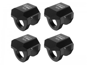 GPM MGG029FR 7075 FRONT & REAR SHOCK CAP PROTECTOR FOR ARRMA 1/18 GRANITE GROM / 1/16 MOJAVE GROM / 1/14 TYPHON GROM - MGG029FR-BK