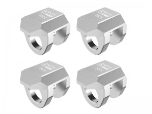 GPM MGG029FR 7075 FRONT & REAR SHOCK CAP PROTECTOR FOR ARRMA 1/18 GRANITE GROM / 1/16 MOJAVE GROM / 1/14 TYPHON GROM - SILVER - MGG029FR-S