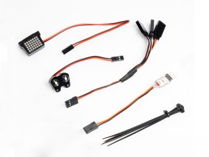 NYLON LED FRONT SPOTLIGHT REAR TAILLIGHT FOR ARRMA 1/18 TYPHON GROM ARA2306S ARA2306 ARA2106 - RS-ARA320749-LED