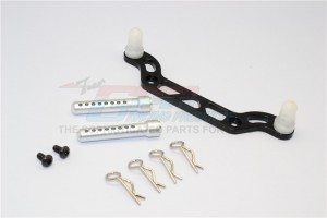 GPM CK032F ALUMINIUM FRONT BODY MOUNT WITH DELRIN POSTS 1/10 RC HPI CRAWLER KING - CK032F-BK