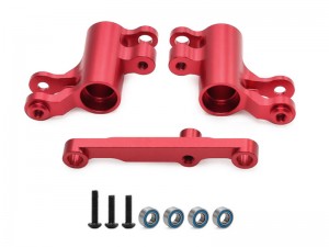 ALUMINUM BELLCRANKS STEERING ASSEMBLY 10743 FOR 1/16 TRAXXAS MINI MAXX / MINI XRT MONSTER RC TRUCK - RED - RS-TRX10743/RE