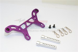 GPM CK032R ALUMINIUM REAR BODY MOUNT WITH DELRIN POSTS 1/10 HPI CRAWLER KING - CK032R-P