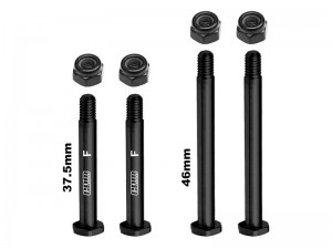 GPM TJ1922PIN 4140 CARBON STEEL FRONT C HUB AND REAR STUB AXLE CARRIERS PINS 9042X FOR TRAXXAS 1/8 JATO 4X4 VXL 90386-4 - TJ1922PIN-BK