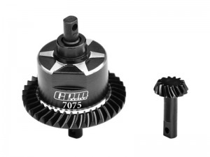 GPM SLA1337F STEEL 7075 ALLOY FRONT COMPLETE DIFFERENTIAL FOR TRAXXAS 1/10 SLASH 4X4 / XO-01 / SLASH 4X4 LOW-CG / HOSS 4X4 VXL 3S / 1/8 Jato 4X4 VXL - BLACK - SLA1337F-BK