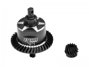 GPM SLA1337R STEEL 7075 ALLOY REAR COMPLETE DIFFERENTIAL FOR TRAXXAS 1/10 SLASH 4X4 / RUSTLER 4X4 VXL / XO-01 / SLASH 4X4 LOW-CG / HOSS 4X4 VXL 3S / 1/8 Jato 4X4 VXL - BLACK - SLA1337R-BK