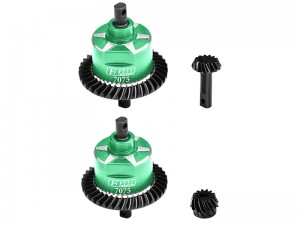 GPM SLA1337R STEEL 7075 ALLOY FRONT & REAR COMPLETE DIFFERENTIAL FOR TRAXXAS 1/10 SLASH 4X4 / RUSTLER 4X4 VXL / XO-01 / SLASH 4X4 LOW-CG / HOSS 4X4 VXL 3S / 1/8 Jato 4X4 VXL - GREEN - SLA1337FR-G