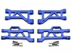 ALUMINUM FRONT UPPER & LOWER SUSPENSION ARM 10731 FOR 1/16 TRAXXAS MINI MAXX MONSTER 107154-1 - BLUE - RS-TRX10731/BU