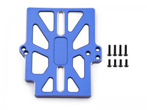 ALUMINUM ESC MOUNT PLATE 10777 HOBBYWING MAX10 FOR 1/16 TRAXXAS MINI MAXX MONSTER 107154-1 - BLUE - RS-TRX10777/BU