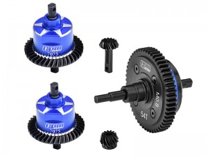 ALUMINUM FULL DIFF KIT SET 6780 5379R 6879R FOR TAXXAS 1/8 JATO 1/10 SLASH RUSTLER STAMPEDE HOSS RC TRUCK - BLUE - SLA1337FR1200-B