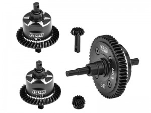 ALUMINUM FULL DIFF KIT SET 6780 5379R 6879R FOR TAXXAS 1/8 JATO 1/10 SLASH RUSTLER STAMPEDE HOSS RC TRUCK - SLA1337FR1200-BK