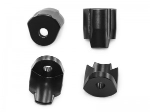 ALUMINUM FRONT & REAR DAMPER PROTECTOR CAP ARA-1252 FOR ARRMA 1/18 GRANITE 1/14 TYPHON 1/16 MOJAVE GROM - BLACK - RS-ARA1252/BK
