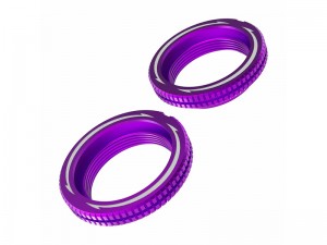 3RACING SAK-D6818D ALUMINUM BIG BORE ABSORBER ADJUSTMENT RING FOR AUPER D6 S SPORT DRIFT ONROAD CAR - PURPLE - SAK-D6818D/PU