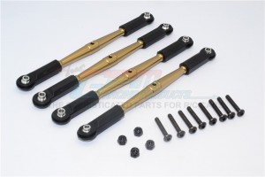 GPM CK049FR295 ALUMINIUM FRONT And REAR ANTI-THREAD LINK PARTS (295MM WHEELBASE)   HPI CRAWLER KING - CK049FR295-TIT-BEBK