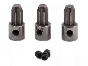 METAL FRONT & REAR CENTER DRIVE HUB 6888 6888X - 3PCS FOR TRAXXAS BIGFOOT FORD FISTA ST JATO RUSTLER SLASH 4X4 XO-1 - RS-TRX6888/3