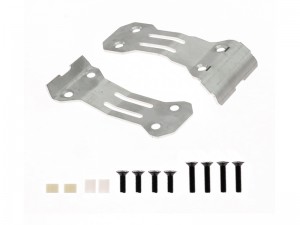 STAINLESS STEEL FRONT & REAR BUMPER PROTECTOR PLATE 51747 FOR TAMIYA XM-01 PRO RC CAR 58738 - RS-TA51747