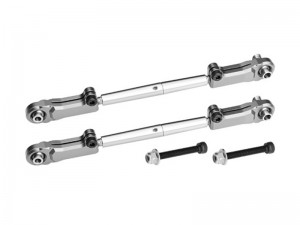 ALLOY 6061 STAINLESS STEEL ADJUSTABLE REAR UPPER ARM TIE ROD FOR ARRMA 1/5 KRATON 8S / OUTCAST 8S / KRATON 8S EXB / OUTCAST 8S EXB - GUN SILVER - MAKX057S-GS