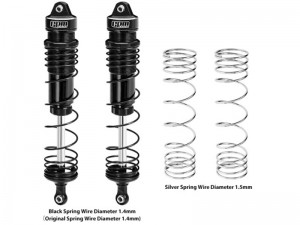 GPM MAM4132F 6061 ALLOY PROGRESSIVE SPRING FRONT SHOCK 132mm ARA330793 FOR ARRMA 1/8 MOJAVE 4S ARA4404 - BLACK - MAM4132F-BK