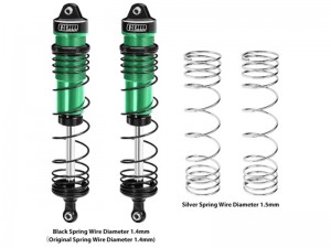 GPM MAM4132F 6061 ALLOY PROGRESSIVE SPRING FRONT SHOCK 132mm ARA330793 FOR ARRMA 1/8 MOJAVE 4S ARA4404 - GREEN - MAM4132F-G