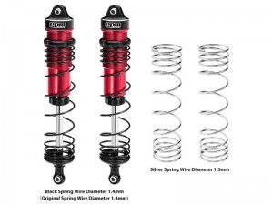 GPM MAM4132F 6061 ALLOY PROGRESSIVE SPRING FRONT SHOCK 132mm ARA330793 FOR ARRMA 1/8 MOJAVE 4S ARA4404 - RED - MAM4132F-R